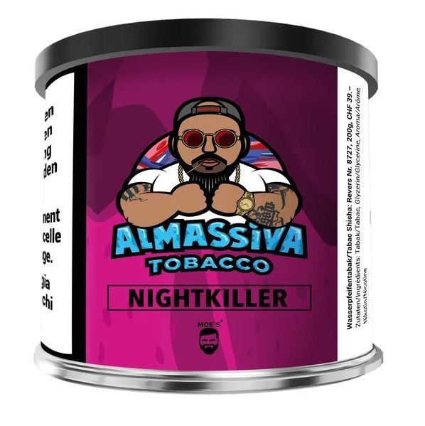 Al Massiva - Night Killer - 200g – Dichte Rauchentwicklung, Doppelapfel