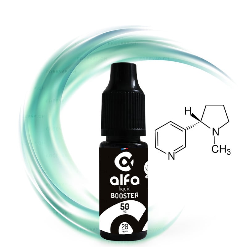Alfaliquid Nikotin-Shot 20 mg/ml mit 50 PG / 50 VG im 10-ml-Fläschchen
