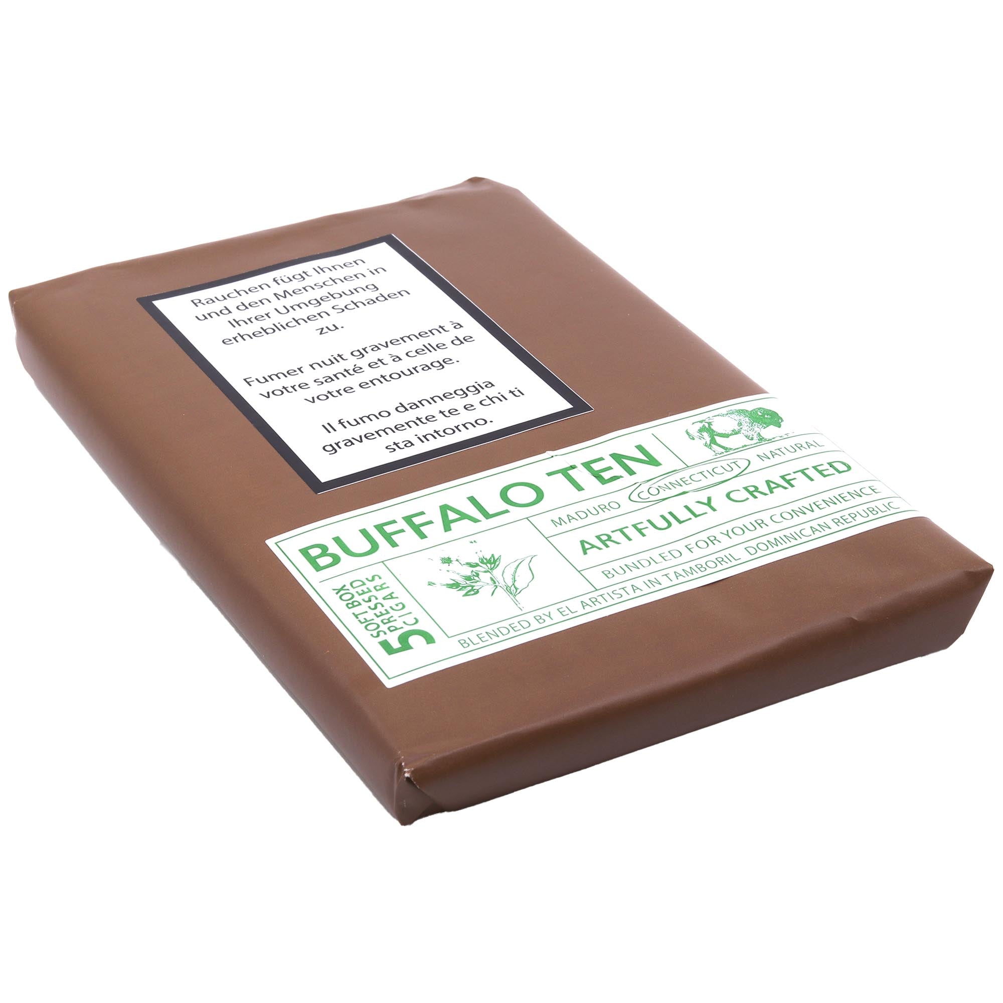 Artista Buffalo Ten Toro Boxpressed Connecticut Zigarre im Paper Bundle