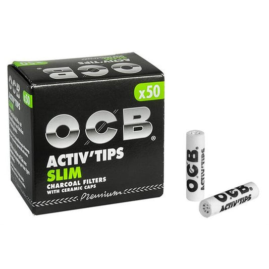 OCB ActiveFilter 7mm Premium Drehfilter mit Aktivkohle, 10 x 50 Stück