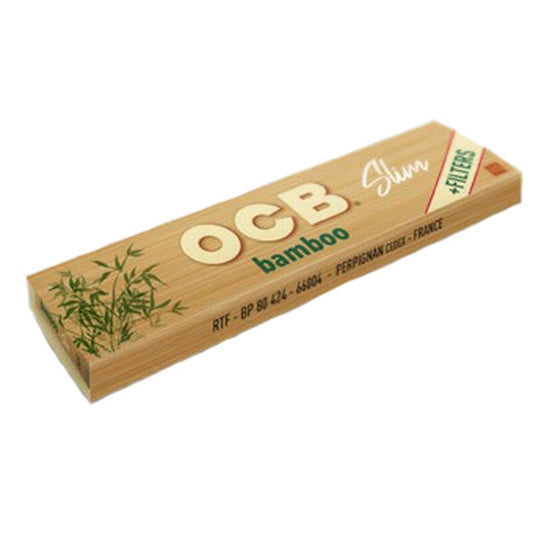 OCB KingSize Slim +Tips Bamboo Zigarettenpapier aus Bambus, 32 x 32 Blatt