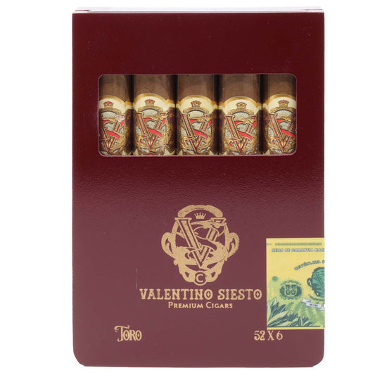 Valentino Siesto Travel Box Sun Grown Toro Zigarren, Toro-Format, reisefreundliches Gebinde