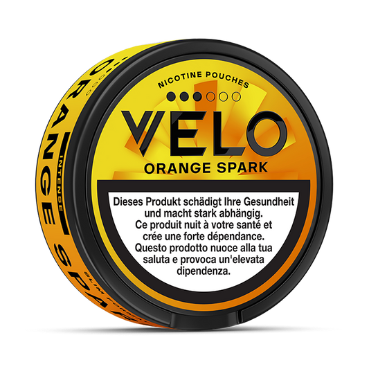 VELO Orange Spark 10 mg – 24 Beutel – VELO Dose Seitenansicht