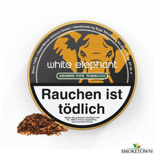 White Elephant Sahara Pfeifentabak – aromatischer Tabak, Black Cavendish Mischung