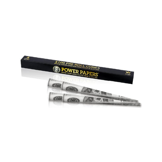 PowerPapers Cone 110mm Dollar vorgerollte Tüten, 4 Stück