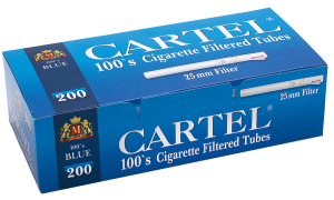 Cartel 100's Blue Hülsen – 100 mm Länge mit 25 mm Filter