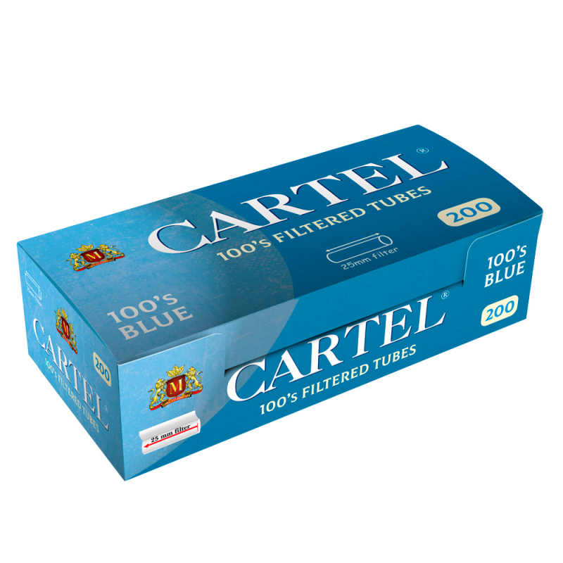 Cartel 100's Blue Filterhülsen – Verpackung