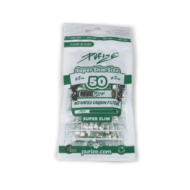 Purize ActiveFilter 5 mm White Aktivkohlefilter, 50 Stück