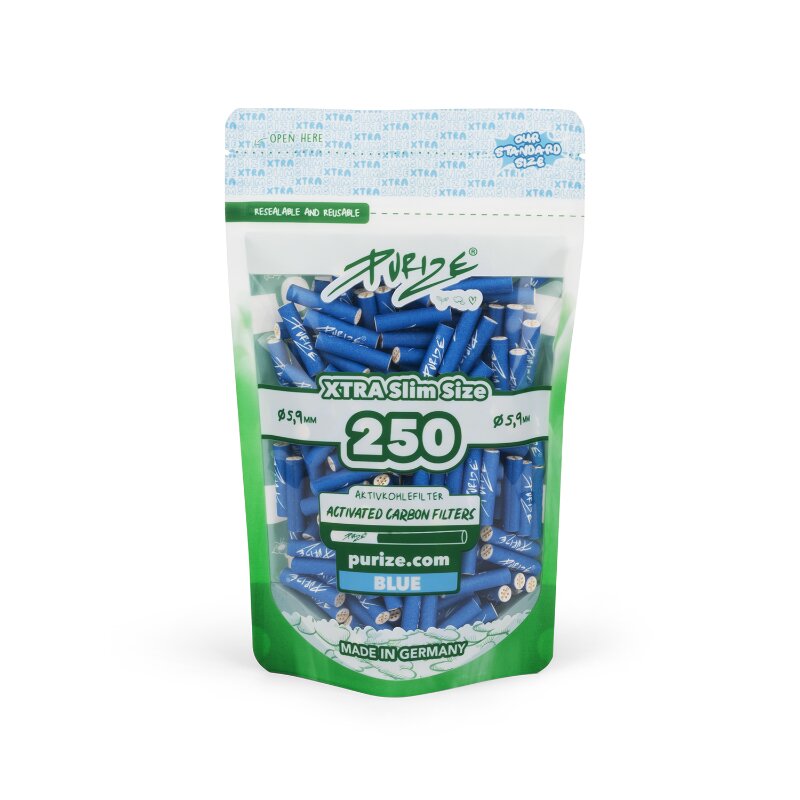 Purize ActiveFilter 6 mm Blue Aktivkohlefilter, 250 Stück