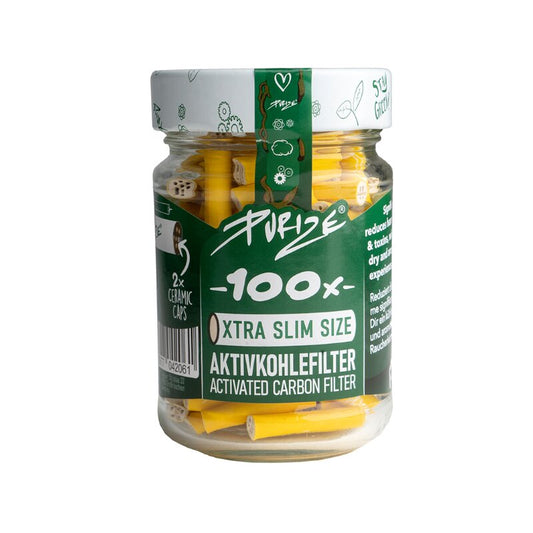 PURIZE ActiveFilter 6mm Glas Gelb Aktivkohlefilter 100 Stück