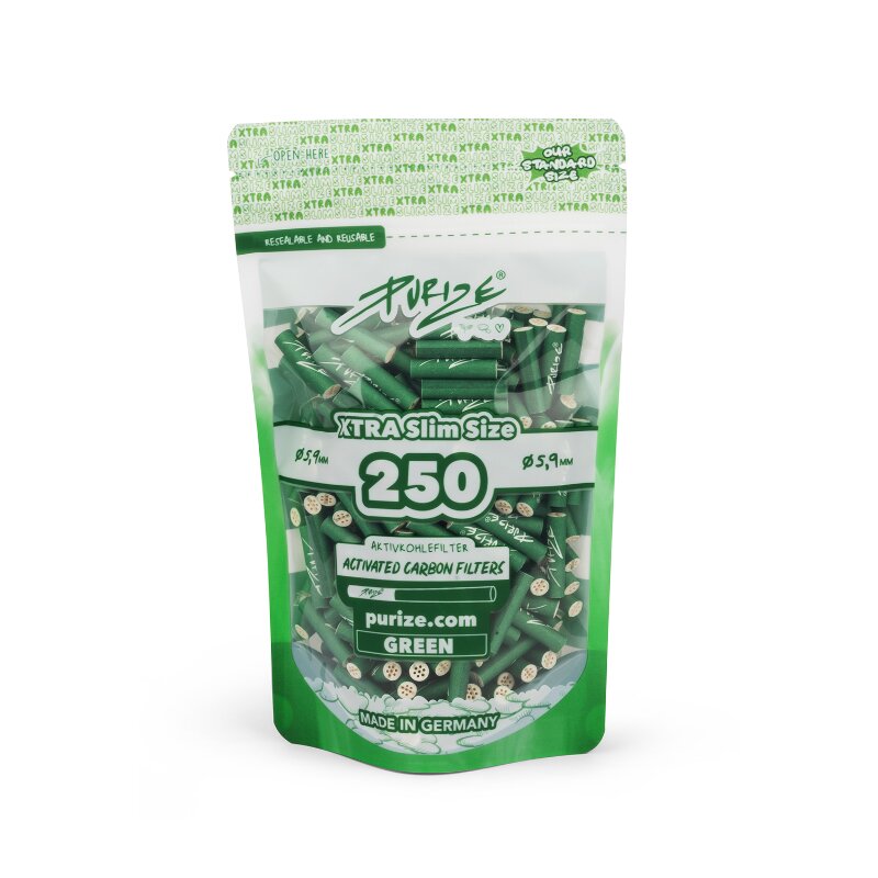 Purize ActiveFilter 6 mm Green Aktivkohlefilter, 250 Stück