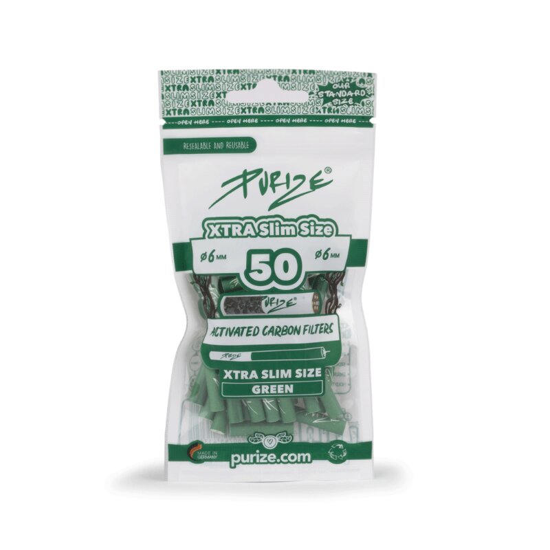 Purize ActiveFilter 6 mm Green Aktivkohlefilter, 50 Stück