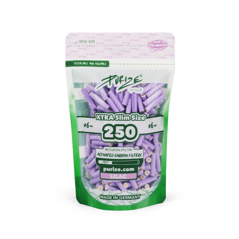 PURIZE ActiveFilter 6mm Lilac Aktivkohle-Drehfilter 250 Stück