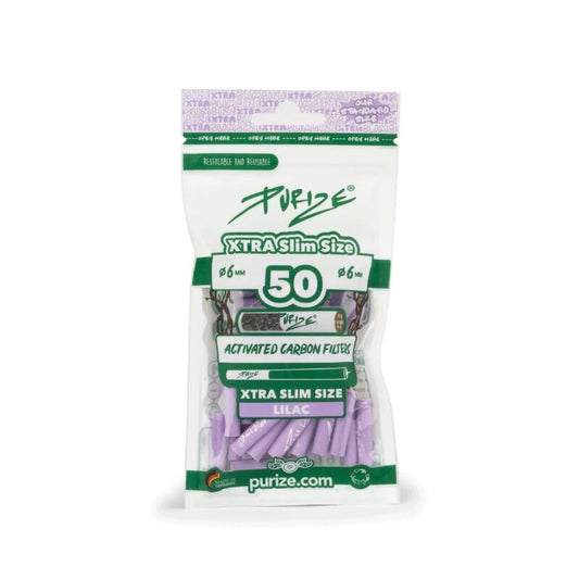 PURIZE ActiveFilter 6mm Lilac Aktivkohle-Drehfilter 50 Stück