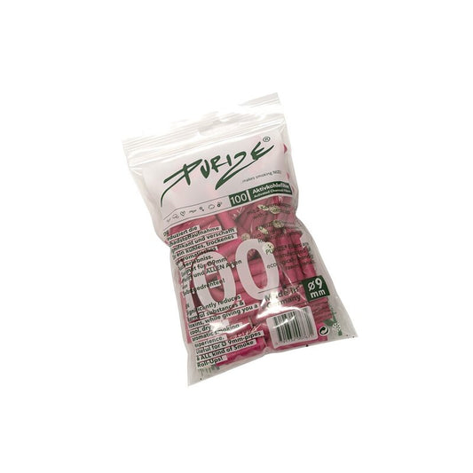 Purize ActiveFilter 9mm Pink, PURIZE Aktivkohlefilter, 100 Stück