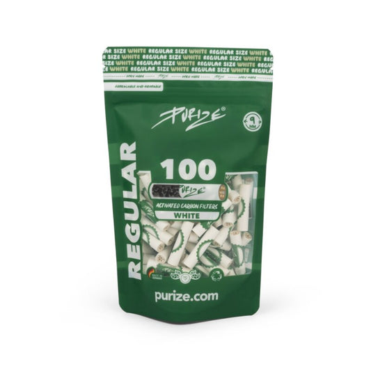 Purize ActiveFilter 9mm White, PURIZE Aktivkohlefilter, 100 Stück