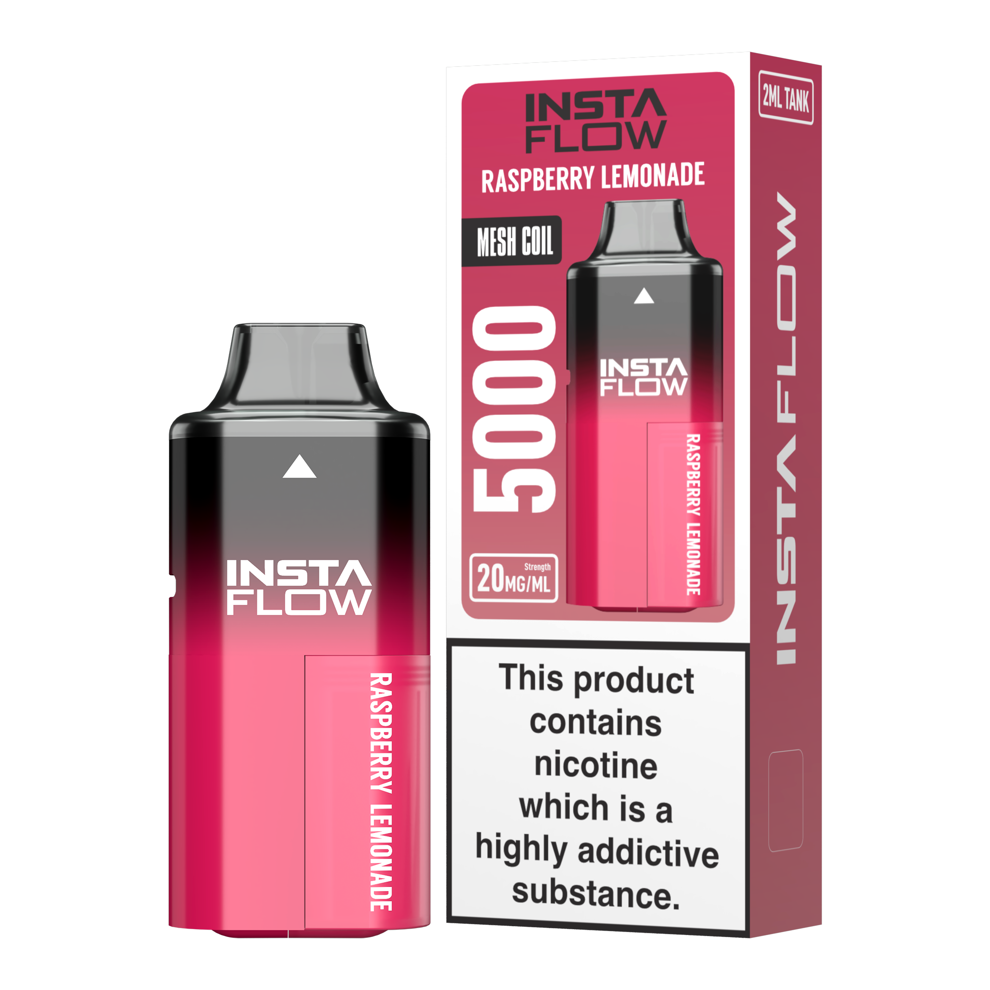 Instaflow 5000 - Raspberry Lemomade – 20mg Nikotinsalz, 5000 Züge
