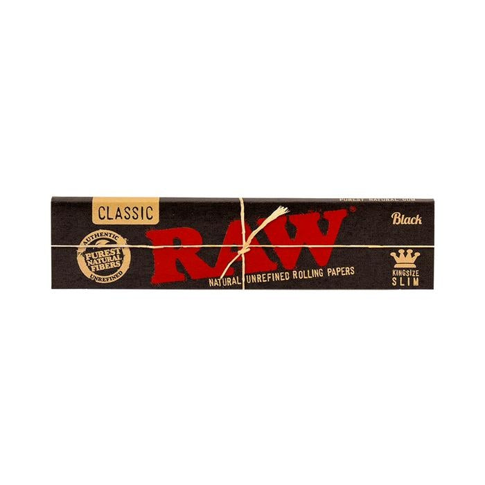 RAW Black Classic Kingsize – chlorfreies Drehpapier, doppelt gepresstes Paper