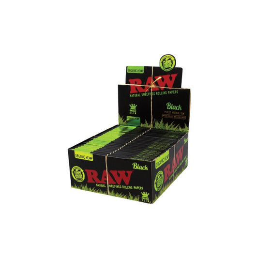 RAW KingSize Slim Black Organic Hemp Zigarettenpapier 50er-Box