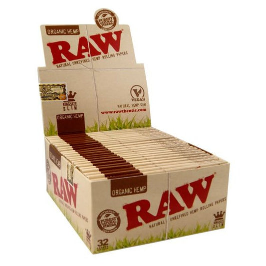 RAW KingSize Slim Organic Bio-Hanf Zigarettenpapier 50er-Box