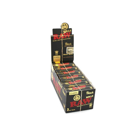 RAW Rolls KingSize Black Endlospapier 12 Rollen à 3 m