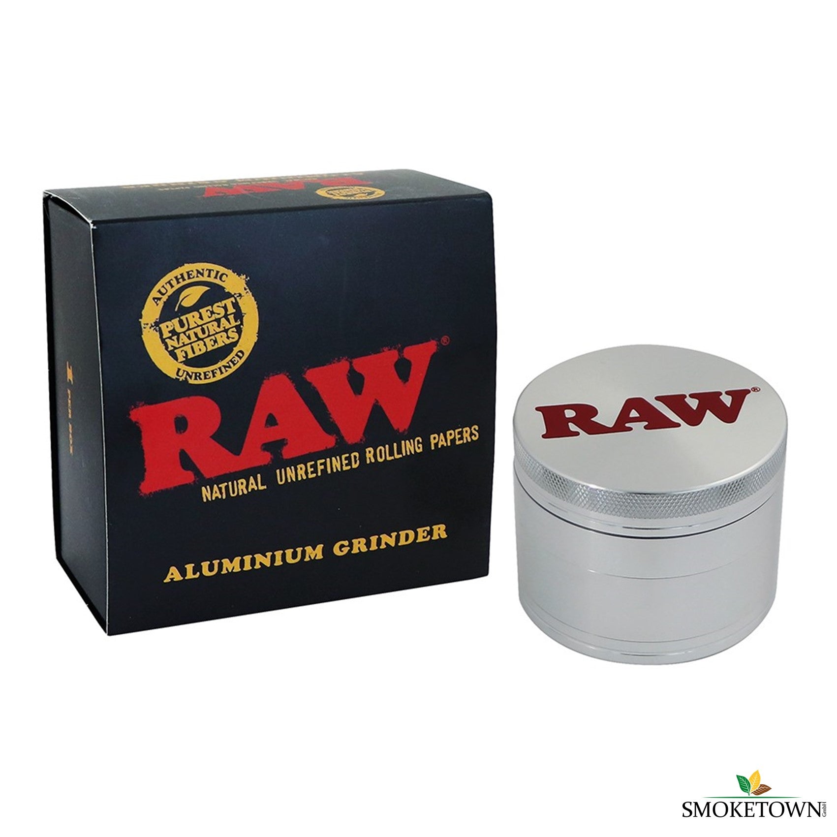 RAW Aluminium Grinder – 4-teiliger Grinder, Kräutermühle