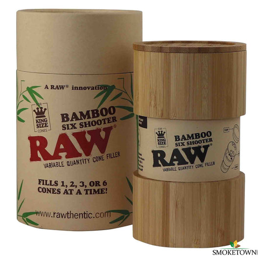 RAW Bamboo Six Shooter King Size – Bambus Joint Gerät, einfaches Drehen