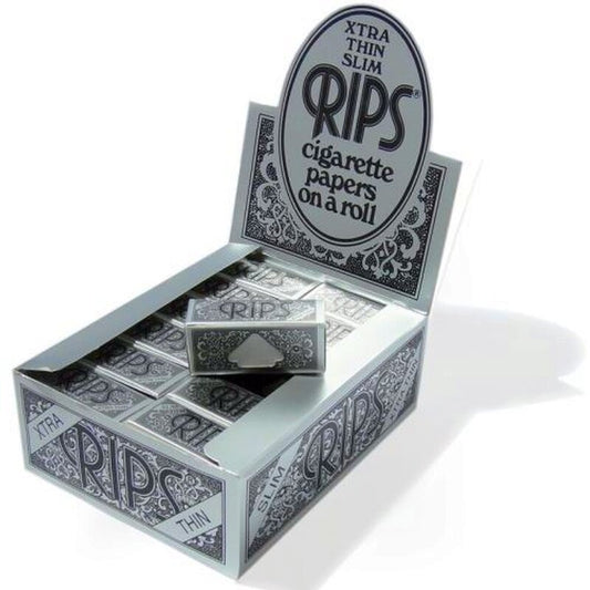 Rips Rolls Slim Schwarz, Zigarettenpapier auf Rolle, 24 x 5 m