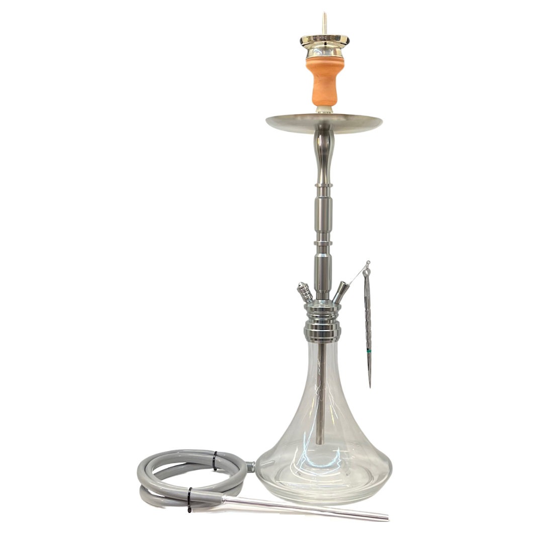 Shisha Smoketown 078 – 76cm - Silber – 2 Schlauch, Wasserpfeifen