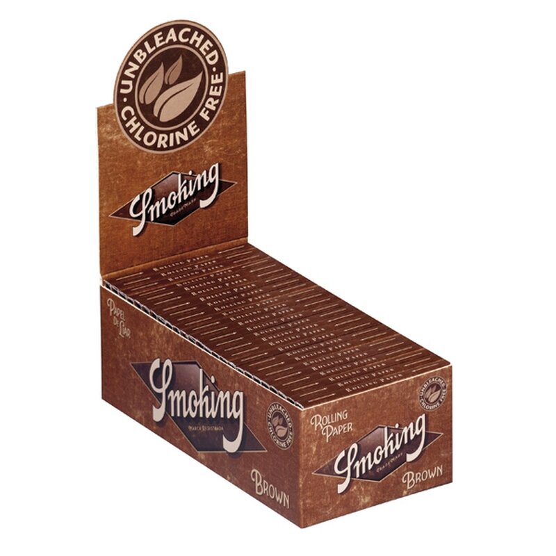 Smoking DoubleWindow Brown Unbleached Zigarettenpapier, 25 x 120 Blatt