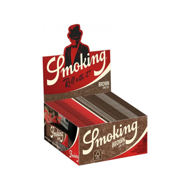 Smoking KingSize Brown Unbleached Zigarettenpapier, 50er-Gebinde