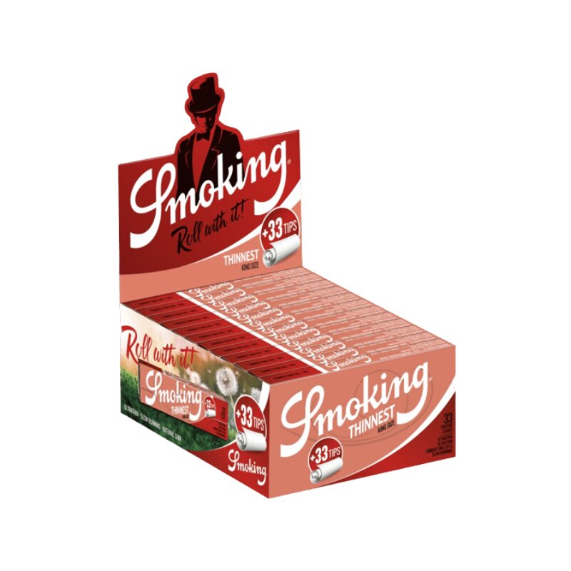 Smoking KingSize Slim Thinnest Zigarettenpapier, 50er-Gebinde