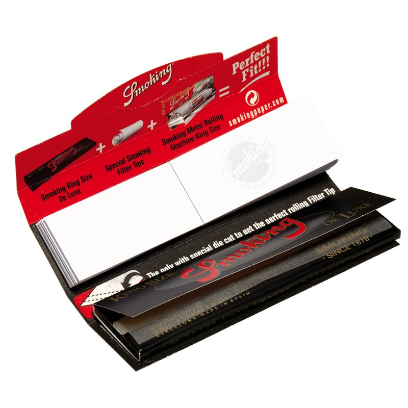 Smoking KingSize +Tips De Luxe, Papier mit Tips 24 x 33 Stück
