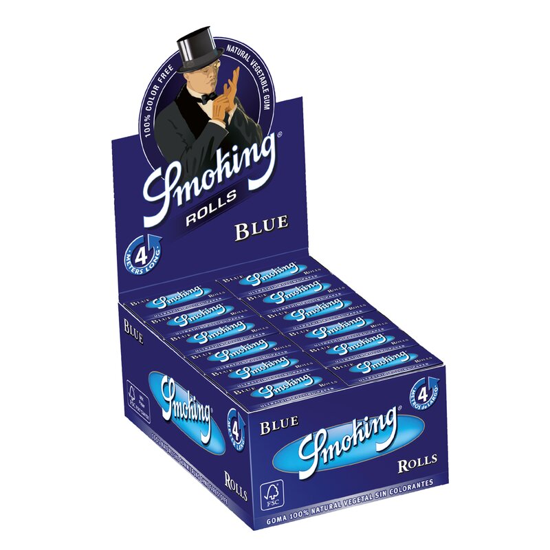 Smoking Rolls Blue Zigarettenpapier Endlosrolle 24 x 4 m