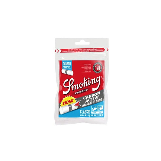 Smoking SlimFilter Classic Aktivkohle, Slim-Filter 10 x 120 Stück