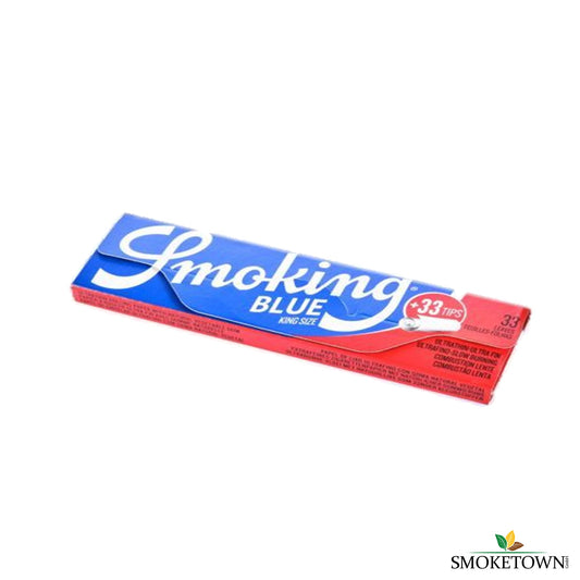 Smoking Blue King Size + Tips – Blättchen mit Zubehör, Blättchen und Filter in einem