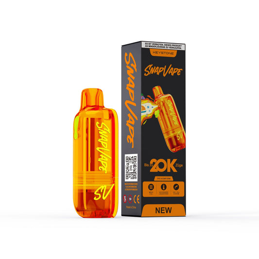 SnapVape Cartridge mit Verpackung: Hinweise auf Mesh Coil, sichtbaren Liquidstand und Top-Fill-System