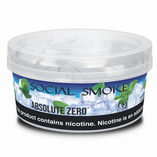 Wasserpfeifentabak Social Smoke Absolute Zero 1kg – Reine Kälte ohne Eigengeschmack