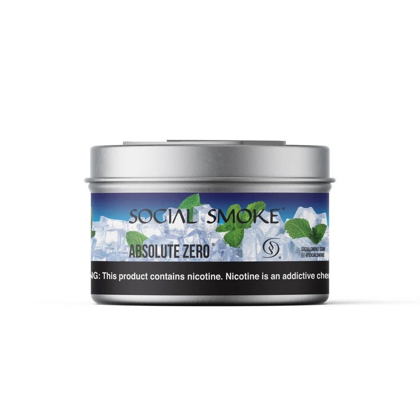 Wasserpfeifentabak Social Smoke Absolute Zero 200gr – Reine Kälte ohne Eigengeschmack