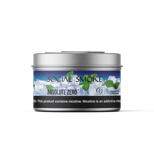 Wasserpfeifentabak Social Smoke Absolute Zero 200gr – Reine Kälte ohne Eigengeschmack