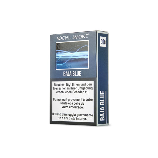 Wasserpfeifentabak Social Smoke Baja Blue 50gr – Blaue Zitrus-Beeren-Limonade