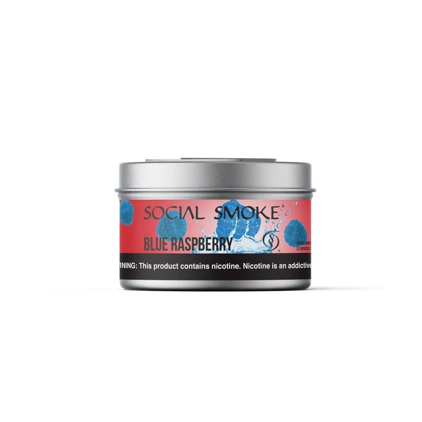 Wasserpfeifentabak Social Smoke Blue Raspberry 100gr – Blaue Himbeere, süss-säuerlich und bonbonartig