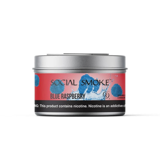Wasserpfeifentabak Social Smoke Blue Raspberry 200gr – Blaue Himbeere, süss-säuerlich und bonbonartig