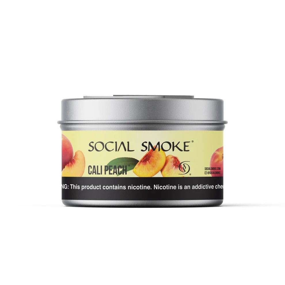 Wasserpfeifentabak Social Smoke Cali Peach 200gr – Sonnengereifter Pfirsich