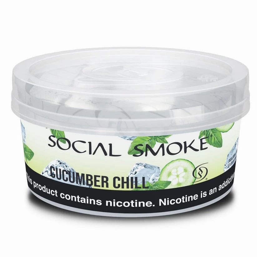 Wasserpfeifentabak Social Smoke Cucumber Chill 1kg – Frische Gurke, klar und kühlend