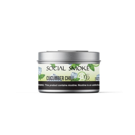 Wasserpfeifentabak Social Smoke Cucumber Chill 100gr – Frische Gurke, klar und kühlend