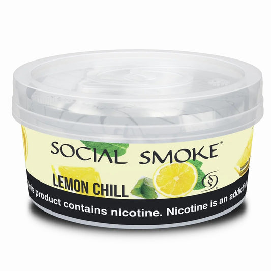 Wasserpfeifentabak Social Smoke Lemon Chill 1kg – Spritzige Zitrone mit kühler Note