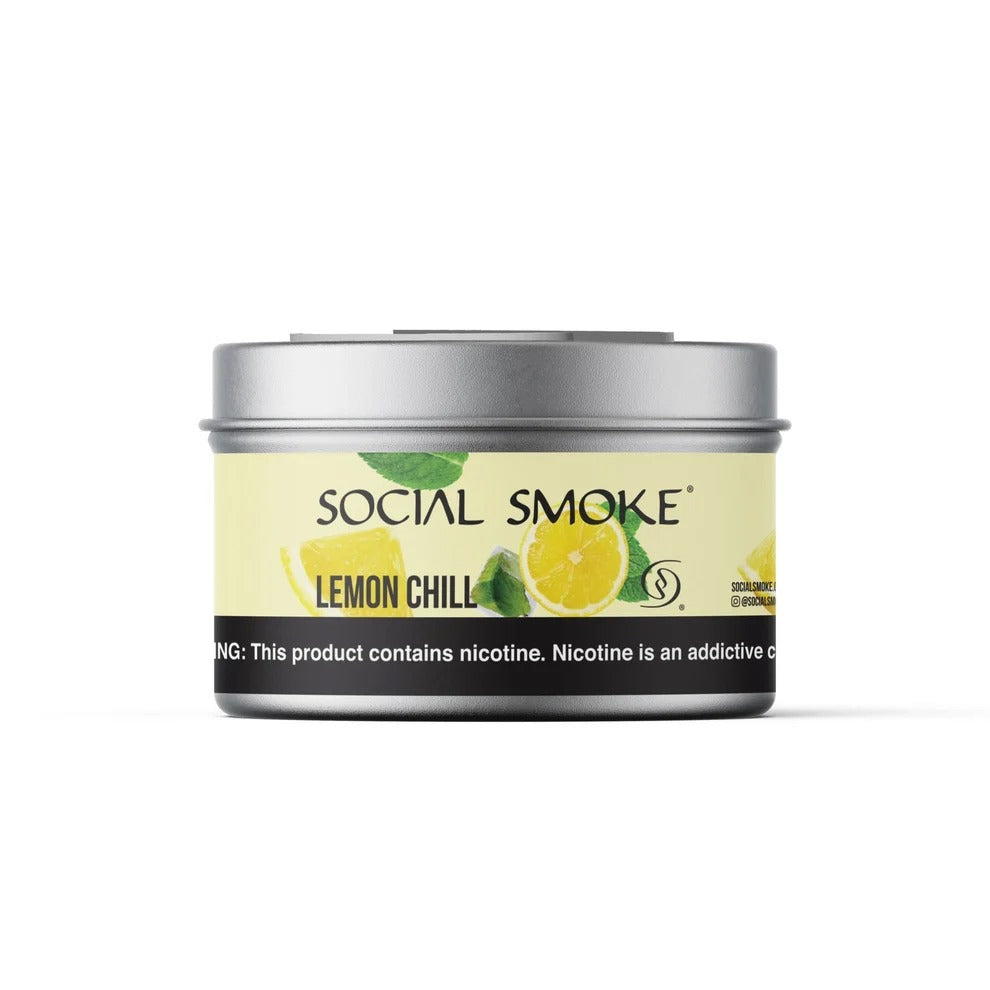 Wasserpfeifentabak Social Smoke Lemon Chill 200gr – Spritzige Zitrone mit kühler Note