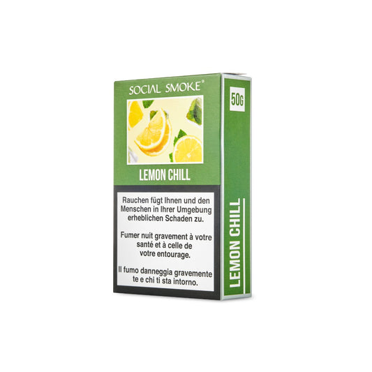 Wasserpfeifentabak Social Smoke Lemon Chill 50gr – Spritzige Zitrone mit kühler Note