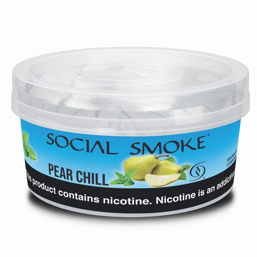Wasserpfeifentabak Social Smoke Pear Chill 1kg – Saftige Birne mit kühlem Abgang